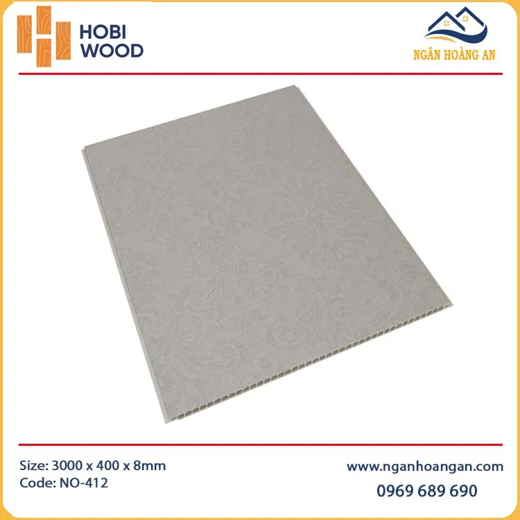 Tấm Nhựa Nano Ốp Tường Ốp Trần Vân Giấy HobiWood NO-412