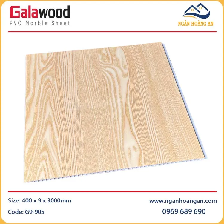 Tấm Nhựa Ốp Trần Nano Giả Gỗ Galawood G9-905 