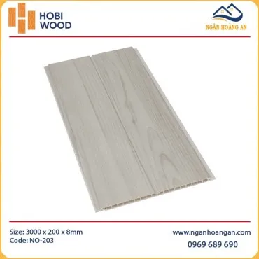 Tấm Nhựa Ốp Trần Nano HobiWood NO-203 Giả Vân Gỗ