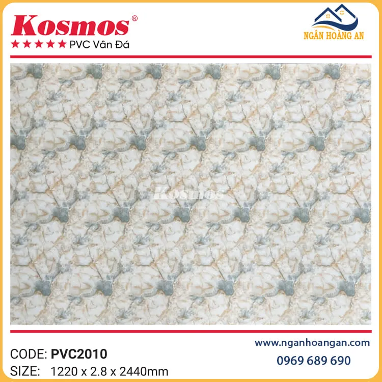 Tấm Nhựa Ốp Tường PVC Giả Đá Kosmos PVC2010