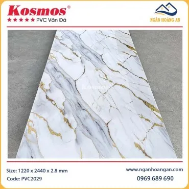 Tấm Nhựa Ốp Tường Giả Đá Dát Vàng Kosmos PVC2029