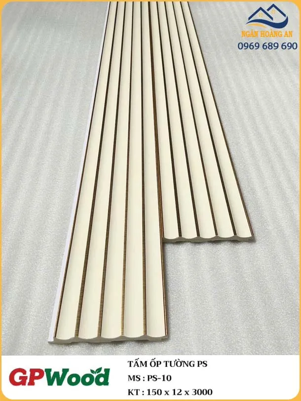 Tấm Nhựa Ốp Tường Lam Sóng Bán Nguyệt GPWood PS-10 Tấm Nhựa Ốp Tường Lam Sóng Bán Nguyệt GPWood PS-10