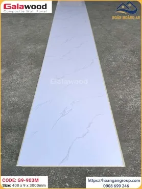 Tấm Ốp Tường Nano Galawood G9-903M Màu Trắng Vân Mây