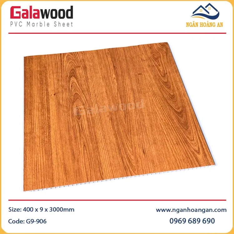 Tấm Nhựa Ốp Tường Nano Giả Gỗ Galawood G9-906