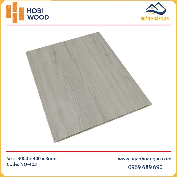 Tấm Nhựa Ốp Tường Nano Giả Gỗ HobiWood NO-403