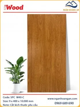 Tấm Nhựa Ốp Tường Nano Giả Gỗ iWood W40-C