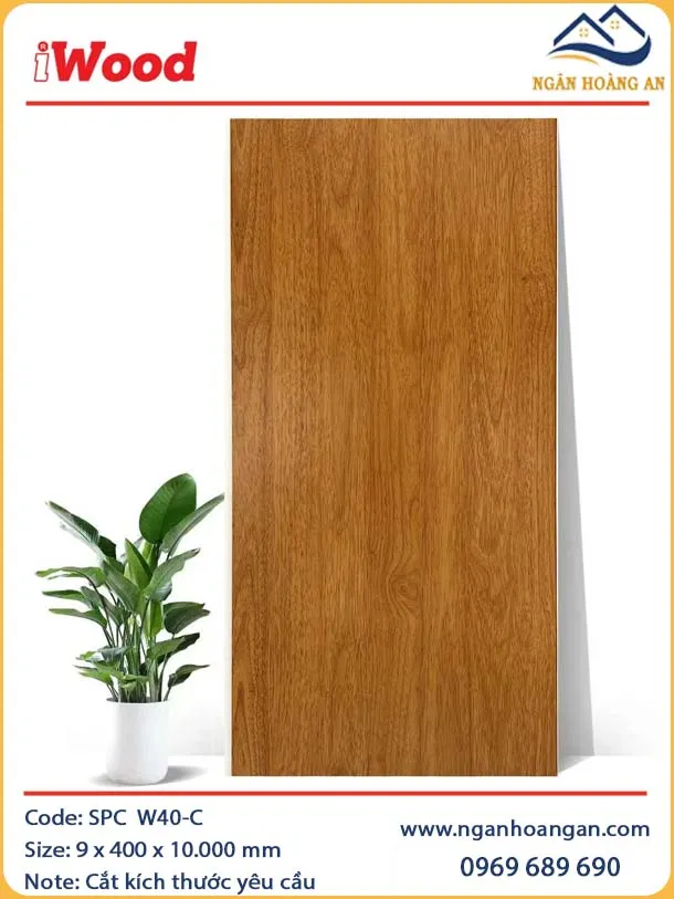 Tấm Nhựa Ốp Tường Nano Giả Gỗ iWood W40-C
