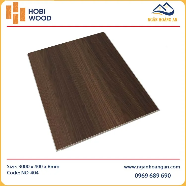 Tấm Nhựa Ốp Tường Nano HobiWood No-404 Giả Gỗ