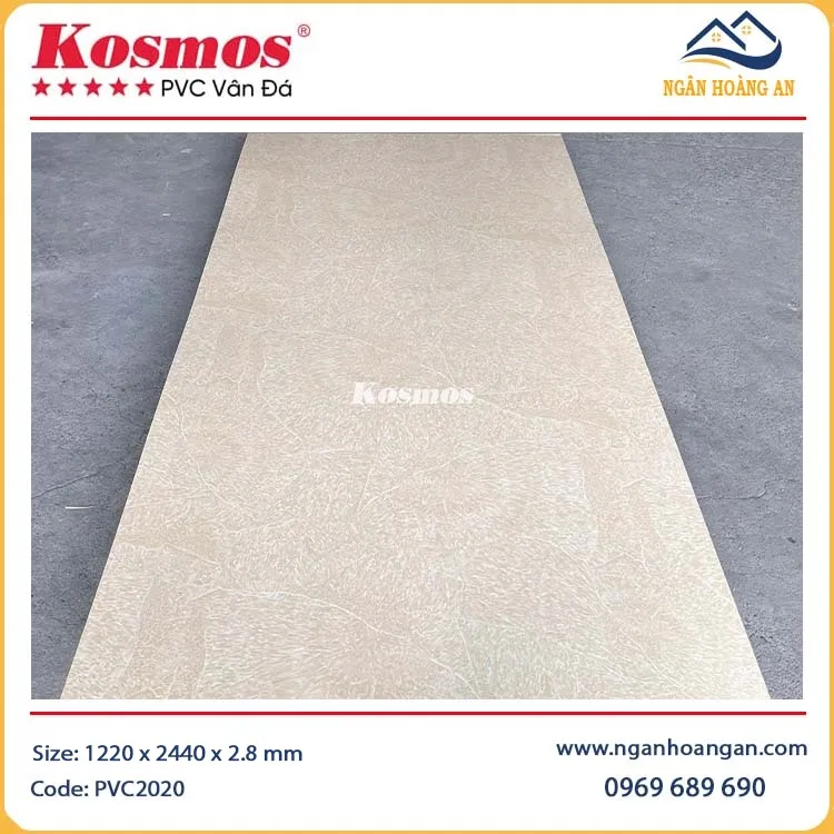 Tấm Nhựa Ốp Tường Nhựa PVC Giả Vân Đá Kosmos PVC2020 Tấm Nhựa Ốp Tường Nhựa PVC Giả Vân Đá Kosmos PVC2020