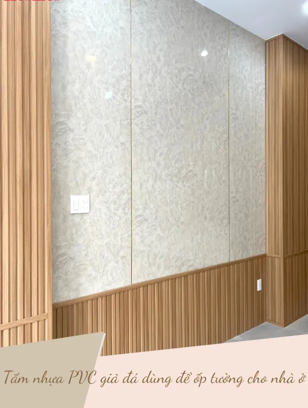 Tấm Nhựa PVC Giả Đá Dùng Để Ốp Tường Cho Nhà Ở