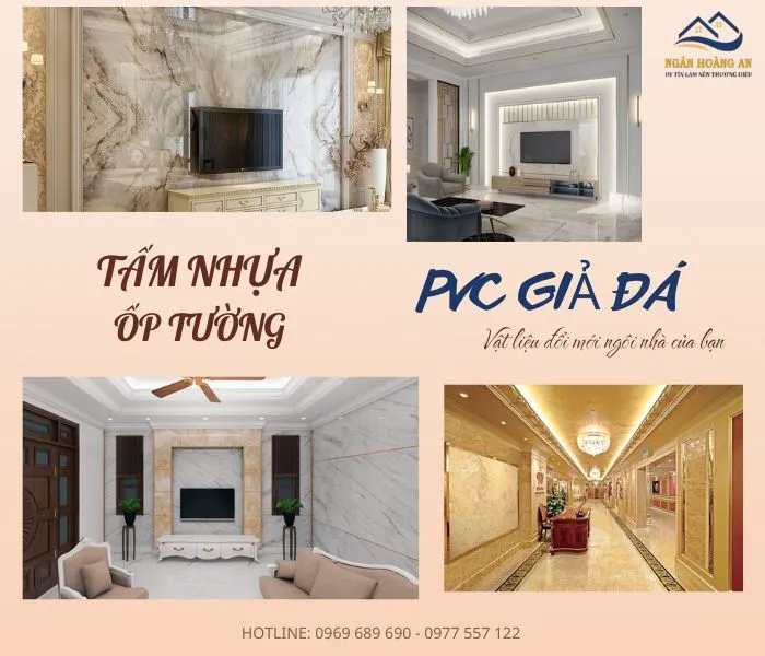 Tấm Ốp Tường PVC Giả Đá