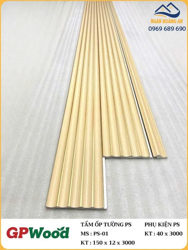 Tấm Ốp Lam Sóng Bán Nguyệt GPWood PS-01 Màu Vàng