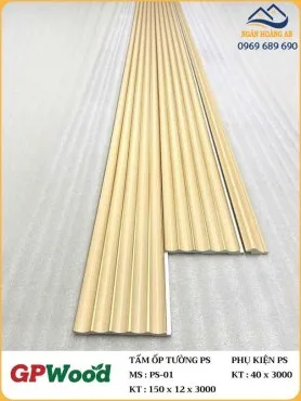 Tấm Ốp Lam Sóng Bán Nguyệt GPWood PS-01 Màu Vàng