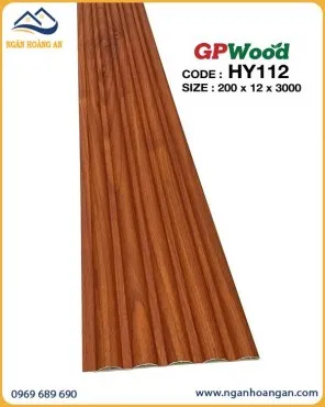 Tấm Ốp Lam Sóng Tròn Giả Vân Gỗ GPWood HY112