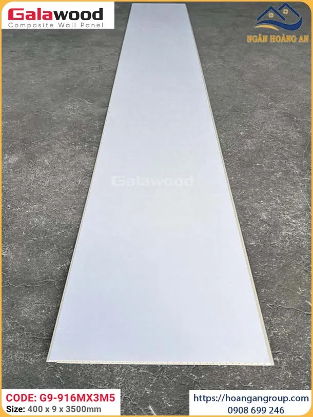  Tấm Ốp Nhựa Nano Màu Trắng Trơn Galawood G9-916MX3M5
