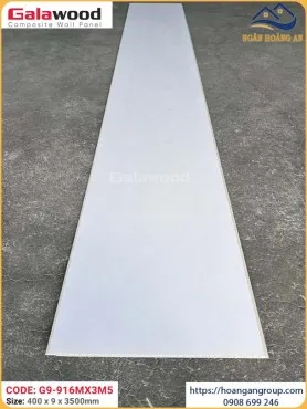 Tấm Ốp Nhựa Nano Màu Trắng Trơn Galawood G9-916MX3M5