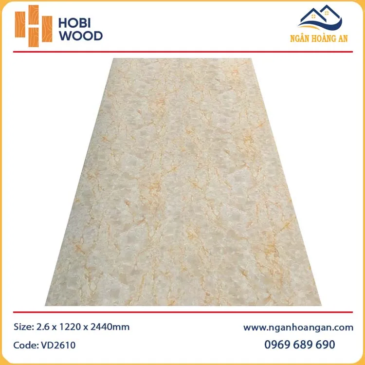 Tấm Ốp PVC Giả Vân Đá HobiWood VD2610 Tấm Ốp PVC Giả Vân Đá HobiWood VD2610