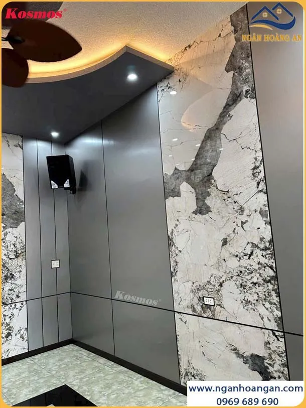 Tấm Ốp Đa Năng Sợi Than Tre Vân Đá Pandora Kosmos TT-828