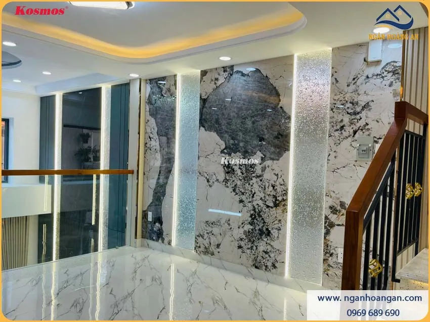 Tấm Ốp Đa Năng Sợi Than Tre Vân Đá Pandora Kosmos TT-828