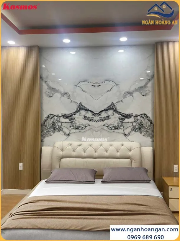 Tấm Ốp Than Tre Pandora Vân Đá PET Đối Xứng Kosmos TT-859