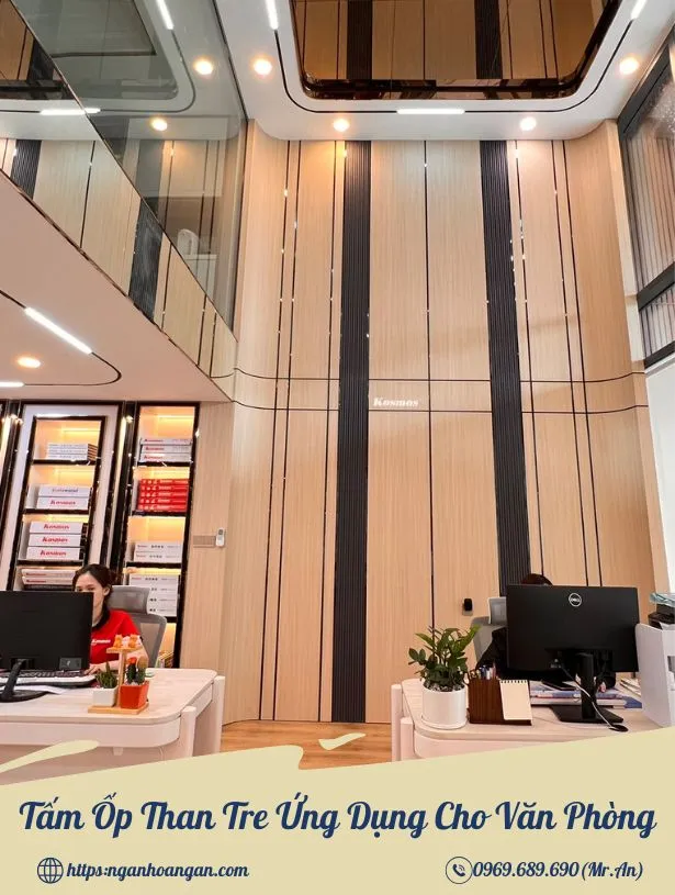 Tấm Ốp Than Tre Ứng Dụng Cho Văn Phòng
