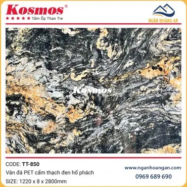 Ốp Than Tre Vân Đá Cẩm Thạch Đen Hổ Phách Kosmos TT-850