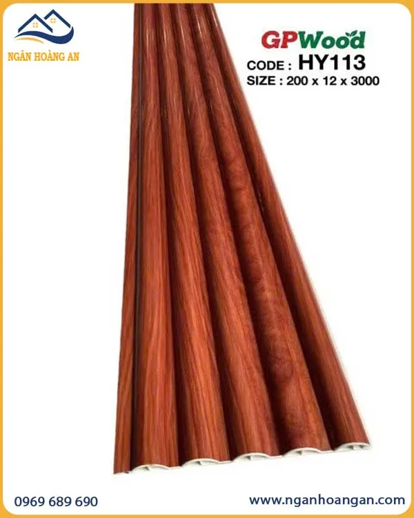 Tấm Ốp Trần Lam Sóng Tròn Giả Gỗ GPWood HY113