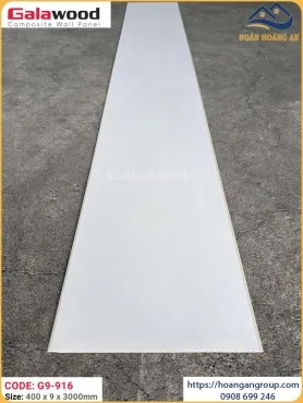 Tấm Nhựa Ốp Trần Nano Galawood G9-916 Màu Trắng