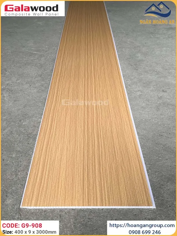 Tấm Nhựa Ốp Trần Nano Giả Gỗ Galawood G9-908