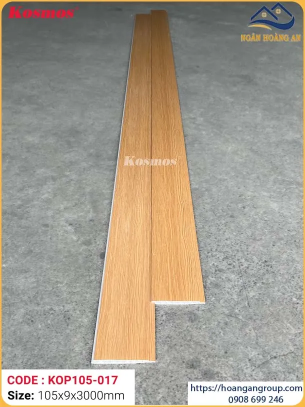 Tấm Nhựa Ốp Trần Nano Giả Gỗ Kosmos KOP105-017