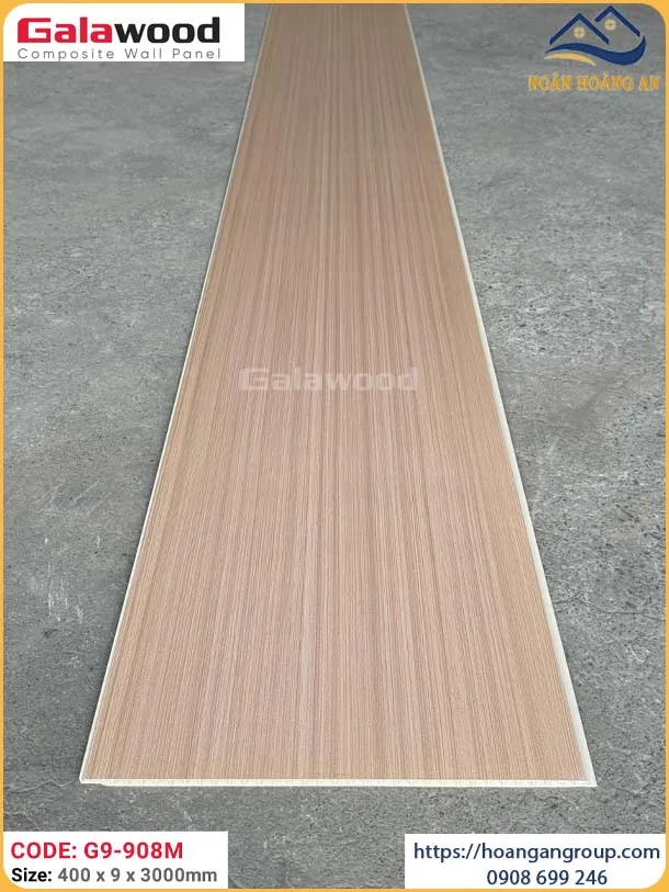 Tấm Nhựa Ốp Trần Nano Vân Gỗ Galawood G9-908M