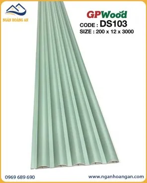 Tấm Ốp Tường Lam Sóng Tròn GPWood DS103 Màu Xanh