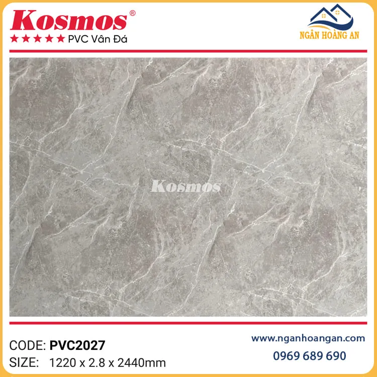 Ốp Tường PVC Giả Vân Bê Tông Kosmos PVC2027 Ốp Tường PVC Giả Vân Bê Tông Kosmos PVC2027