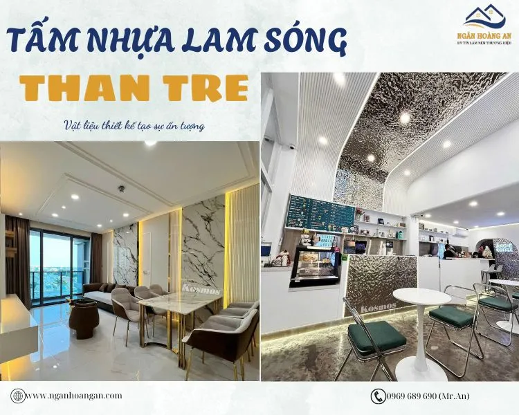 Tấm Ốp Tường, Ốp Trần Lam Sóng Than Tre