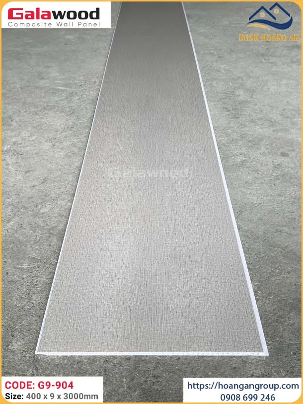 Tấm Nhựa Ốp Tường Nano Galawood G9-904 Vân Vải Xám