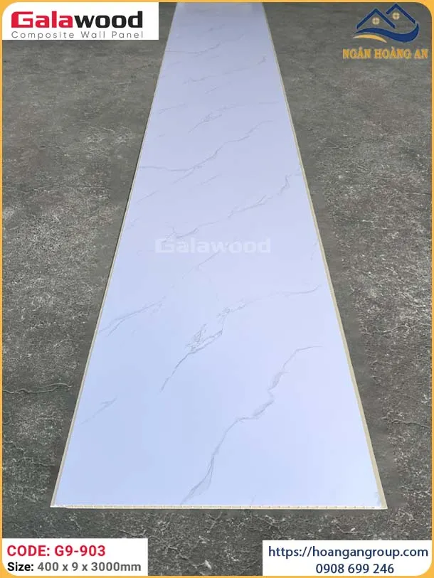 Tấm Nhựa Ốp Tường Nano Trắng Vân Mây Galawood G9-903