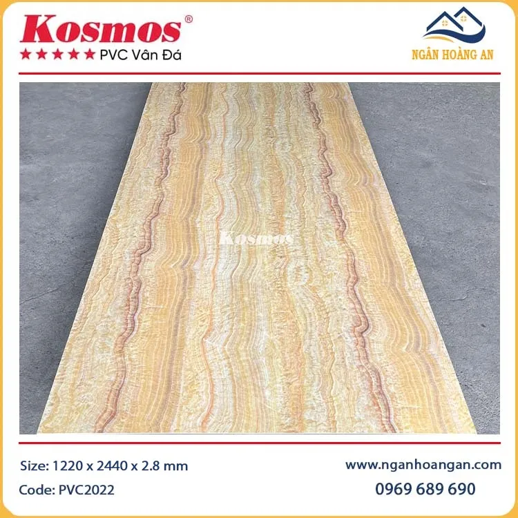 Ốp Tường Tấm Nhựa PVC Giả Đá Kosmos PVC2022 Ốp Tường Tấm Nhựa PVC Giả Đá Kosmos PVC2022