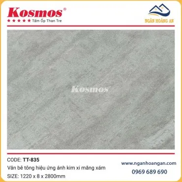 Ốp Tường Than Tre Vân Bê Tông Xi Măng Xám Kosmos TT-835 
