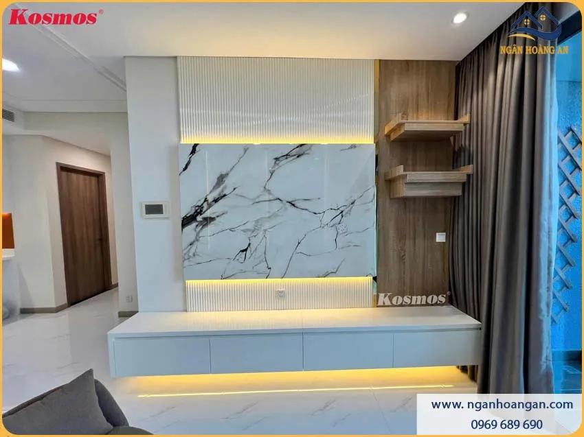 Ốp Tường Tấm Ốp Than Tre Vân Đá Pandora Kosmos TT-829 Ốp Tường Tấm Ốp Than Tre Vân Đá Pandora Kosmos TT-829
