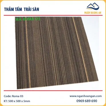 Thảm Tấm Trải Sàn Văn Phòng Roma 03 50x50cm