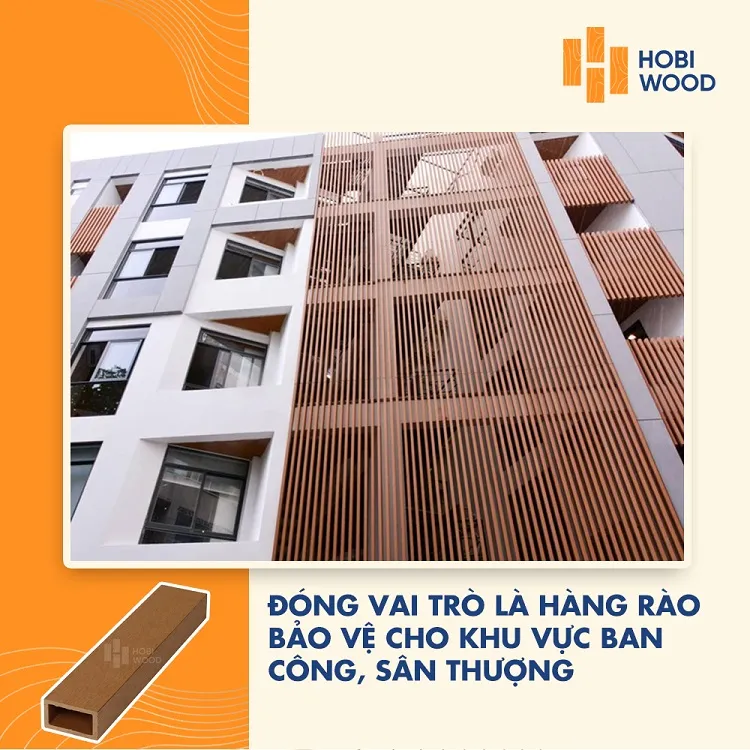 Thanh Lam Gỗ Nhựa Làm Hàng Rào Ban Công