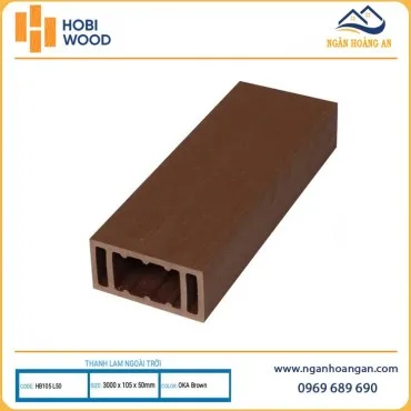 Thanh Lam Gỗ Nhựa Ngoài Trời Composite Hobiwood HB105L50 Oka Brown