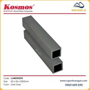 Thanh Lam Gỗ Nhựa Ngoài Trời Kosmos LAM50x50 Dark Grey