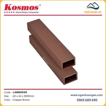 Thanh Lam Gỗ Nhựa Ngoài Trời Kosmos LAM60x40 Copper Brown