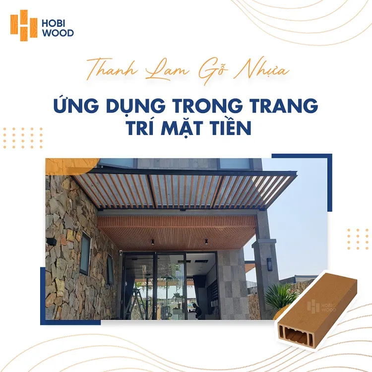 Thanh Lam Gỗ Nhựa Ngoài Trời Trang Trí Mặt Tiền