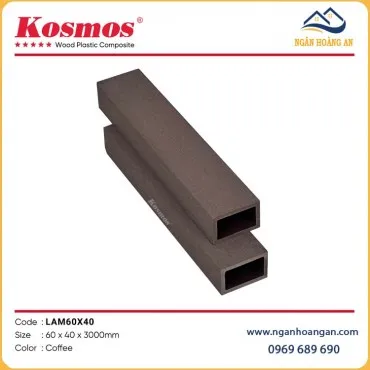 Thanh Lam Gỗ Nhựa Trang Trí Ngoài Trời Kosmos LAM60x40 Coffee
