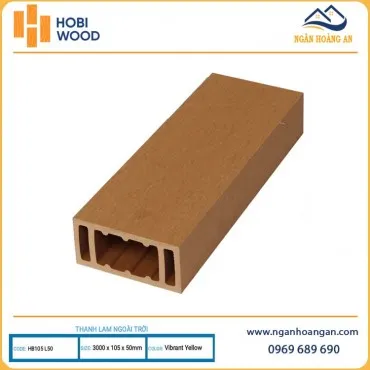 Thanh Lam Hộp Gỗ Nhựa Ngoài Trời Hobiwood HB105L50 Vibrant Yellow