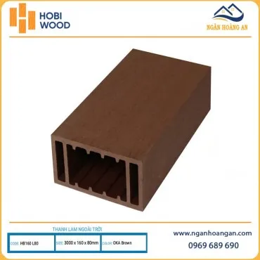 Thanh Lam Hộp Gỗ Nhựa Ngoài Trời Hobiwood HB160L80 Oka Brown