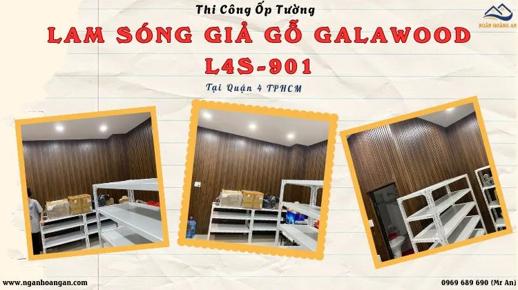 Thi Công Ốp Tường Lam Sóng Giả Gỗ Galawood L4S-901 