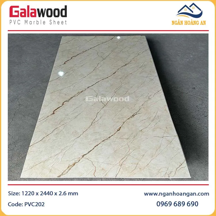 Ốp Tường Nhựa PVC Giả Đá Galawood PVC202